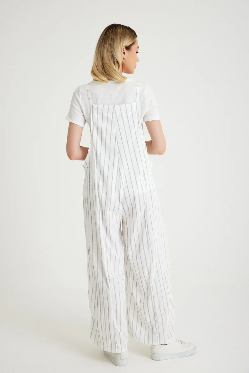 باربورا Daily Strappy Loose Cut Summer Women's Jumpsuit 5104 STRIPPED