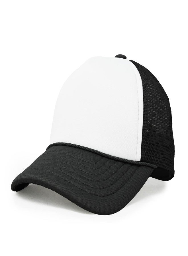 DALIX Infant Trucker Hat Baby Cap Tiny Extra Small Girls Boys in Black White - Image 1