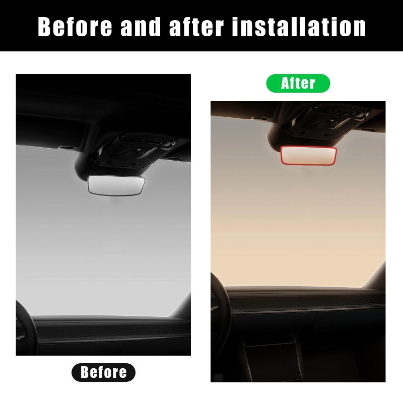 Suvnie Car Rear View Mirror Protector Frame, Silicone Auto Rearview Mirror Edge Protective Cover Compatible with Model 3 Y, Car Interior Rearview Mirror Decor Accessories (Red) - Image 5