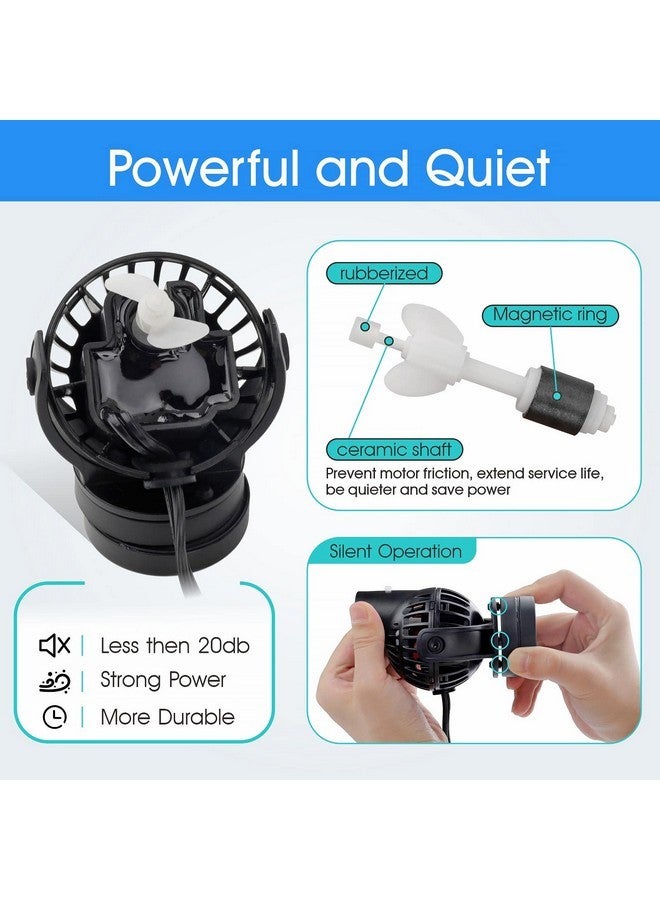 hygger Aquarium Wave Maker Circulation Pump, 1320 GPH Ultra-silence Fish Tank Powerhead with Strong Magnet Suction Base for Freshwater or Saltwater Fish Tank, 360° Rotating Submersible Water Pump - Image 3