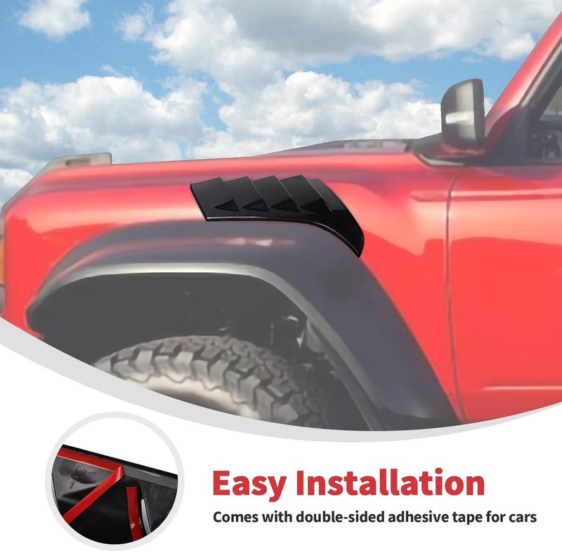 Linskip Fender Vent Sets for 2022-2024 Ford Bronco Raptor - Gloss Black - Image 4