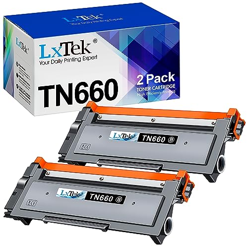 LxTek خراطيش حبر بديلة متوافقة من LxTek لطابعة Brother TN660 TN-660 TN630 TN-630 متوافقة مع HL-L2300D HL-L2380DW HL-L2340DW HL-L2320D DCP-L2540DW (عبوة 2، أسود)، عالية الإنتاجية - Image 1