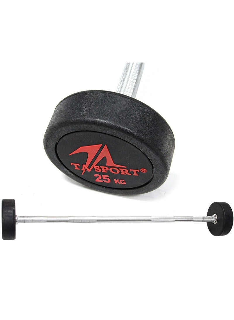 TA SPORT Sport Rubber Hex Barbell With Straight Bar 25 Kg 