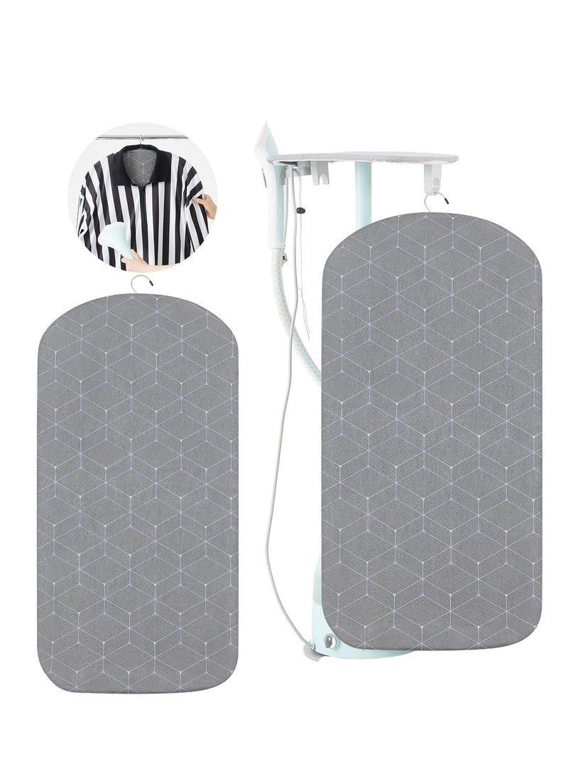 Excefore - Garment Steamer Hanging Ironing Board, Standing Handheld Garment Steamer, Dust Bag Clothes Steamer, Laundry Clothes Hanging Standing Handheld Accessory, Anti-steam Pad, Grey - Image 1