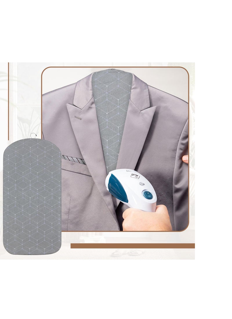 Excefore - Garment Steamer Hanging Ironing Board, Standing Handheld Garment Steamer, Dust Bag Clothes Steamer, Laundry Clothes Hanging Standing Handheld Accessory, Anti-steam Pad, Grey - Image 1