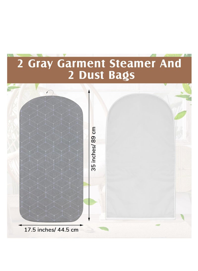 Excefore - Garment Steamer Hanging Ironing Board, Standing Handheld Garment Steamer, Dust Bag Clothes Steamer, Laundry Clothes Hanging Standing Handheld Accessory, Anti-steam Pad, Grey - Image 1