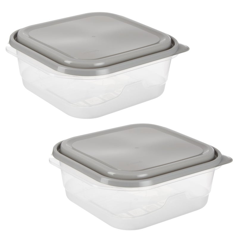 GoodCook EveryWare Extra Large Square Food Storage Container, 2 Pack, BPA Free - Image 1