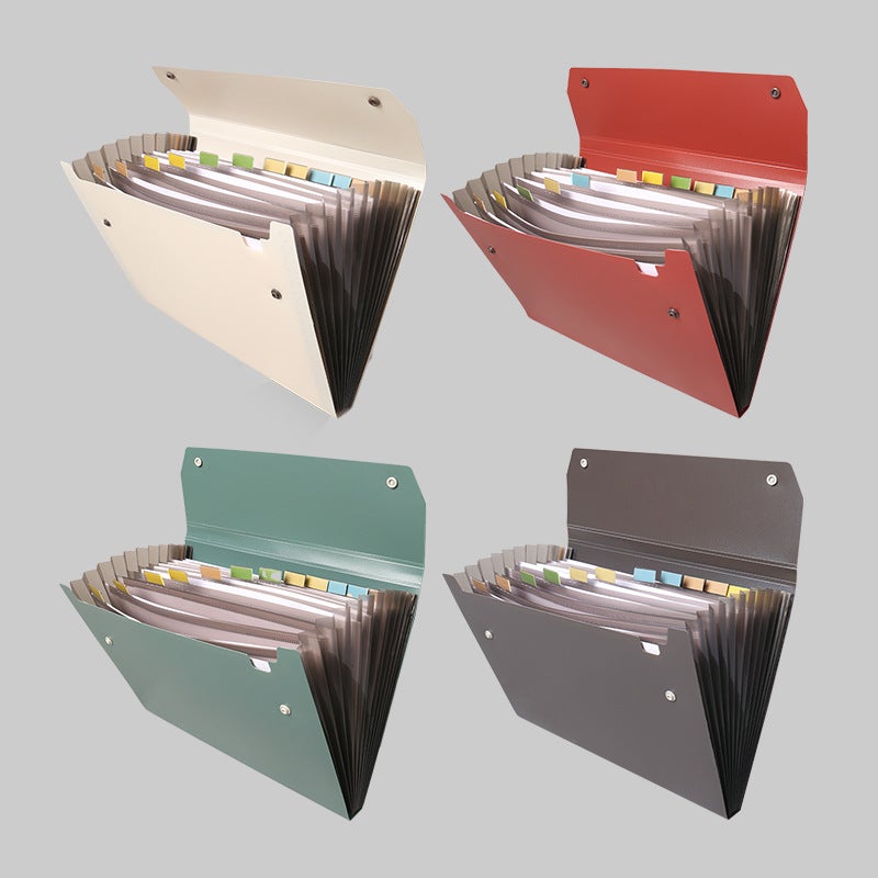 Double Buckle 13-Pocket Expanding File, A4, Waterproof, Large Capacity - Image 2