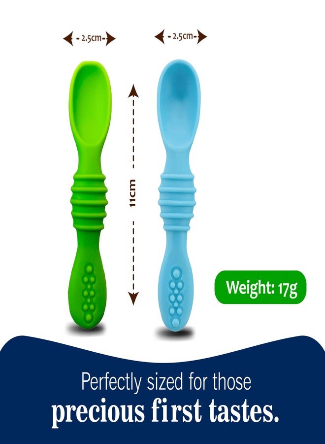Chic Buddy Silicone Spoon for Baby 6 to 12 Months, Soft Feeding Spoon Set of 2, BPA-Free, Easy Grip, Weaning Essentials - Chic Buddy - Image 5