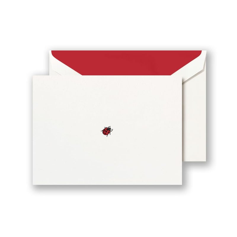 Crane Co Crane & Co. Hand Engraved Ladybug Note (RF1408) - Image 5