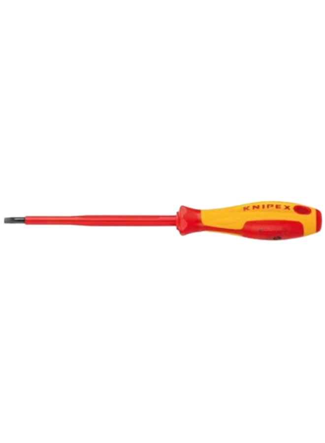 KNIPEX 1000V Insulated Screwdriver for Slotted Screws - 295 mm