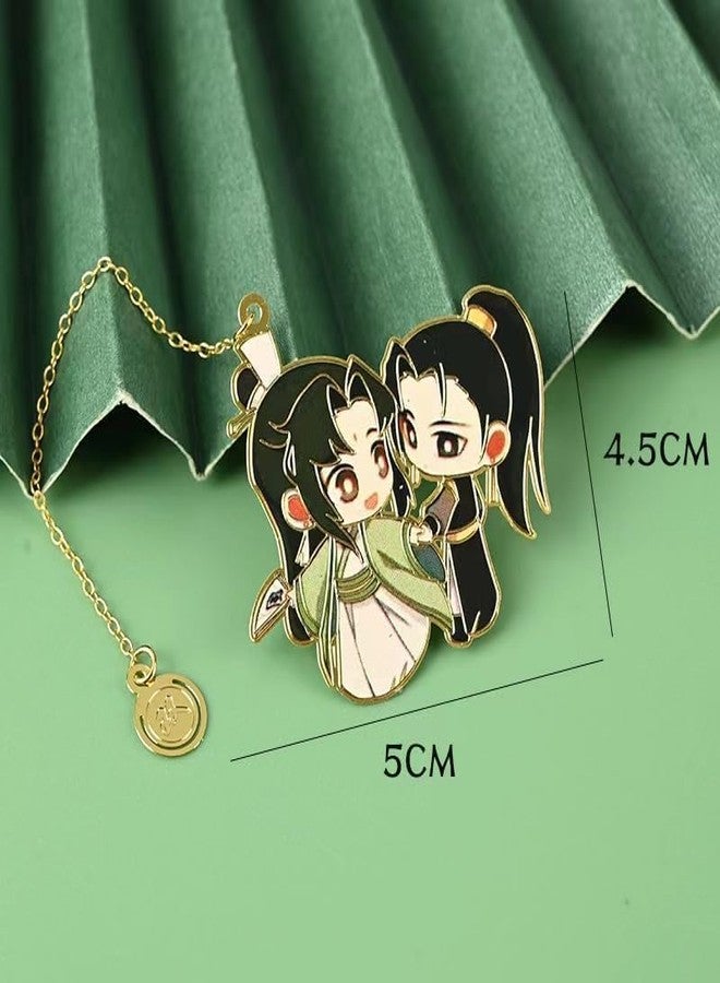 Zhuluck Metal Bookmark, Mo Dao Zu Shi Bookmark Grandmaster of Demonic Cultivation Wei Wuxian LAN Wangji Metal hollowing Chinese Style Tassel Book Markers Pagination Book Accessories - Image 2
