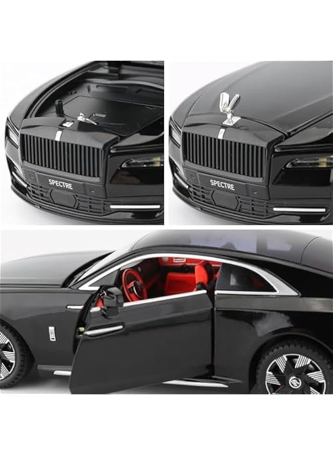 Compatible for 1:24 Rolls Royce Spectre Model Car, Diecast Collectible Pull Back Toy Car with Sound and Light for Adults Kids Boys Girls, Gift Black - Image 5