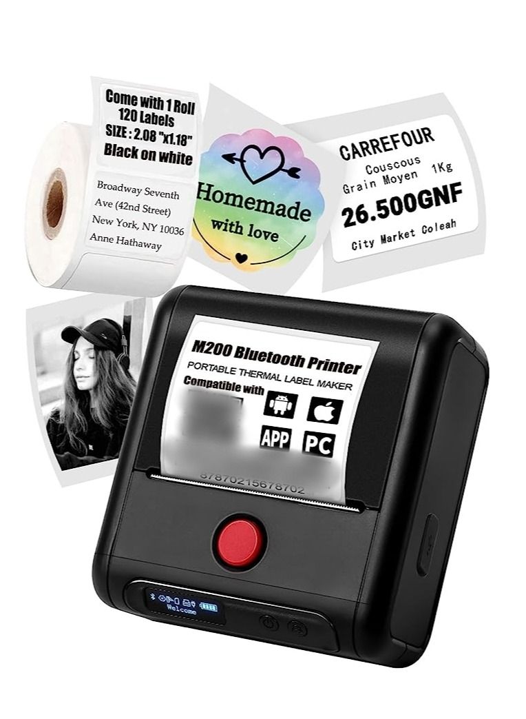 phomemo M200 Bluetooth Wireless Label Printer Memoking Label Makers Machine Compatible with Android iOS System - Image 1