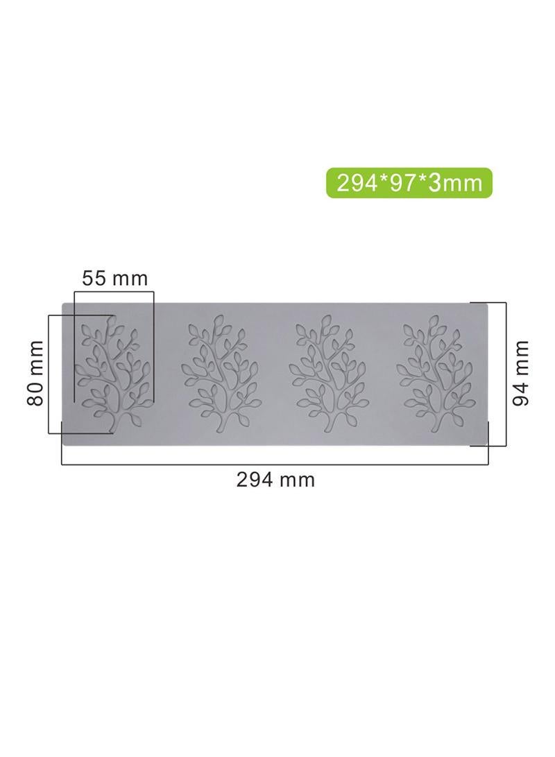 general 5 Pcs Leaf Molds Silicone Baking Molds Fondant Molds Hollow 3D Coral Branch Leaf Tuile Lace Silicone Cake Molds Polymer Clay Molds For Baking Resin Clay Sugar Craftdessert Cake Decoration Ramadan Eid Mubarak Party Cake Accessories - Image 3