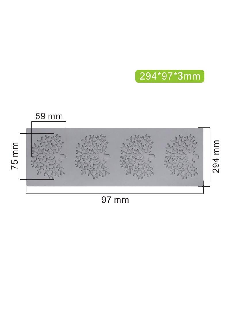 general 5 Pcs Leaf Molds Silicone Baking Molds Fondant Molds Hollow 3D Coral Branch Leaf Tuile Lace Silicone Cake Molds Polymer Clay Molds For Baking Resin Clay Sugar Craftdessert Cake Decoration Ramadan Eid Mubarak Party Cake Accessories - Image 4