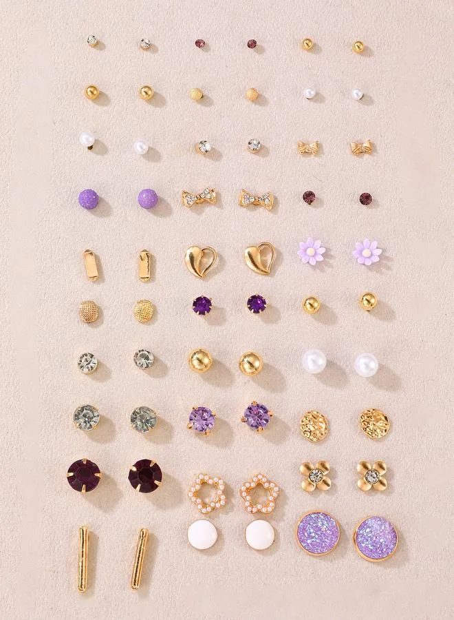 Take Two  Set of 30 - Assorted Stud Earrings for Women | Best Price UAE