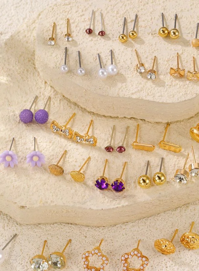 Set of 30 - Assorted Stud Earrings