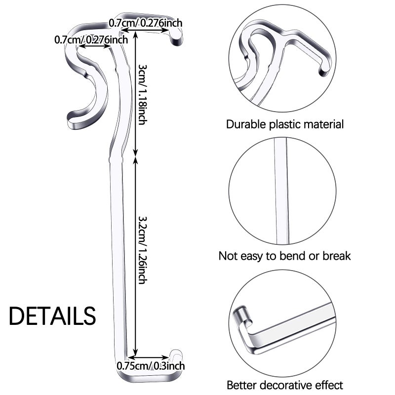 Blulu 2.5 Inch Valance Clips Window Blind Clips Hidden Channel Clear Plastic Valance Retainer for Horizontal(12 Pieces) - Image 2