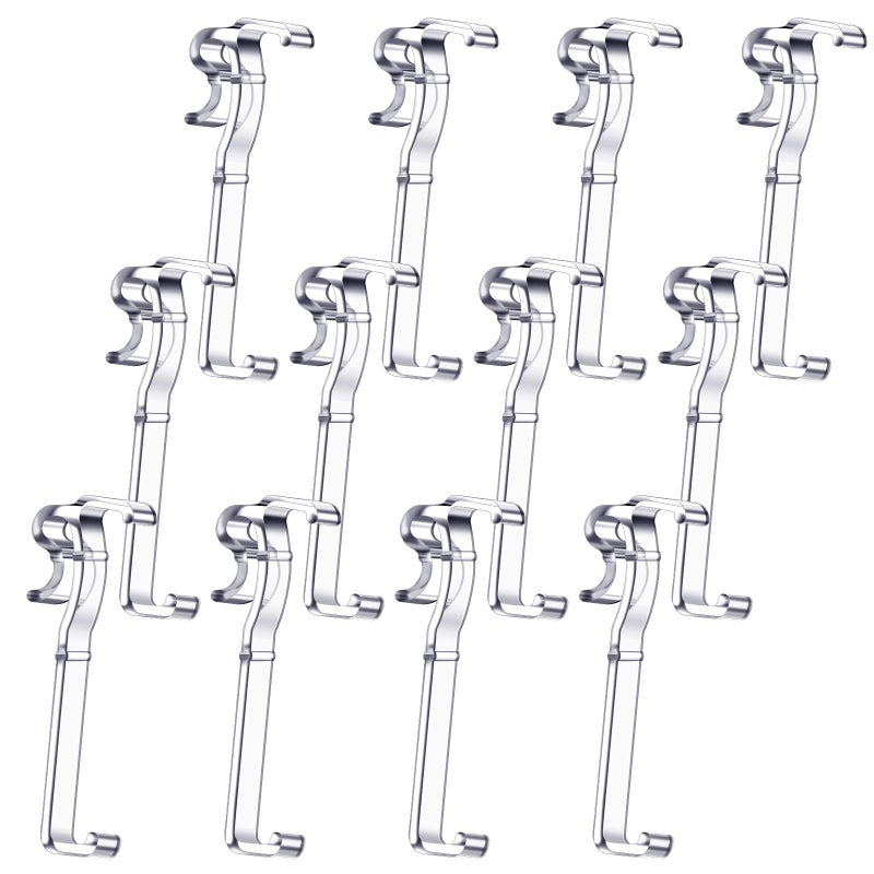 Blulu 2.5 Inch Valance Clips Window Blind Clips Hidden Channel Clear Plastic Valance Retainer for Horizontal(12 Pieces) - Image 1