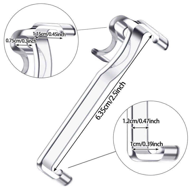 Blulu 2.5 Inch Valance Clips Window Blind Clips Hidden Channel Clear Plastic Valance Retainer for Horizontal(12 Pieces) - Image 3