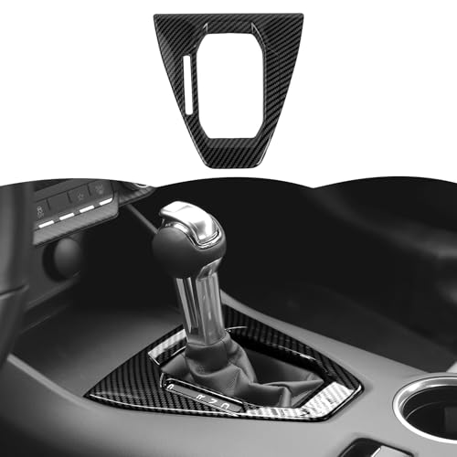 RT-TCZ RTTCZ Gear Shift Panel Cover Trim Center Console Interior Accessories for Ford Mustang 2024 2025Automatic Gear Black Carbon Fiber - Image 1
