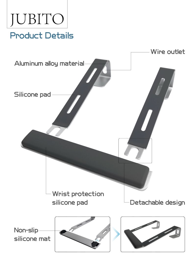 JUBITO Laptop stand, aluminum alloy heat dissipation support frame, ergonomic desktop non-slip stand - Image 4