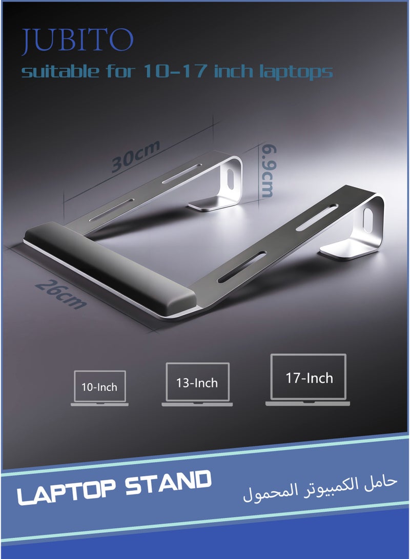 JUBITO Laptop stand, aluminum alloy heat dissipation support frame, ergonomic desktop non-slip stand - Image 1