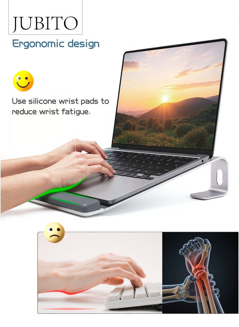JUBITO Laptop stand, aluminum alloy heat dissipation support frame, ergonomic desktop non-slip stand - Image 2
