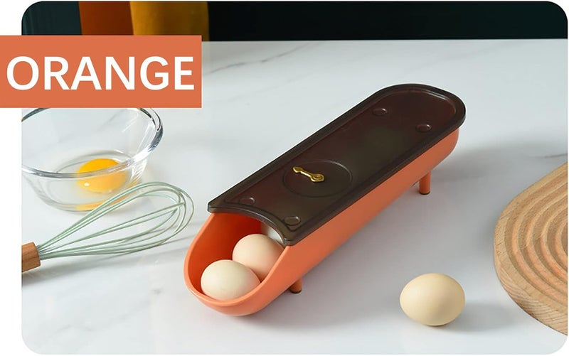 comfrt Egg Trays for Refrigerator Automatic Rolling Egg Container, Egg Storage Box Transparent Drawer, Egg Holder Fridge Organizer For Household, Smart Stackable Egg Container with Lid - Image 2