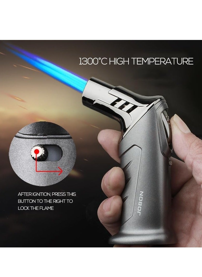 Generic - Creative Rocker Clock With Blue Light Direct-into Lighter Metal Gas Windproof Cigarette Lighter Smoking Set(No Oil And No Gas) - Image 1