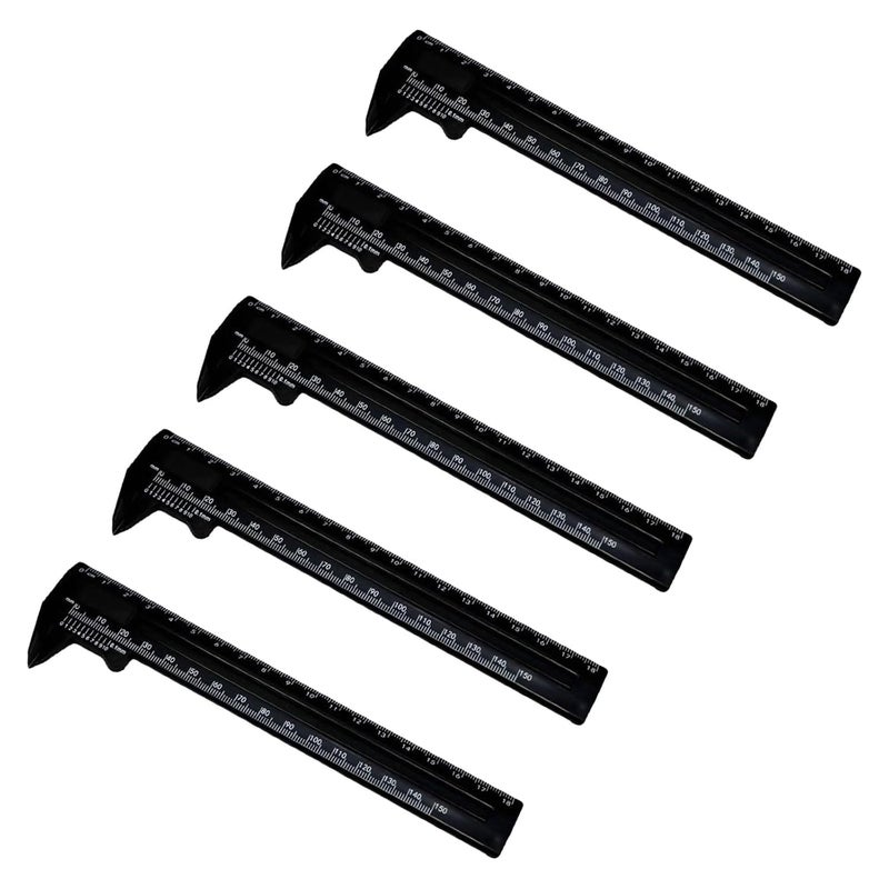 Black 18 Cm Professional Vernier Caliper Double Scale Micrometer 0 150mm 0 180mm - Image 2