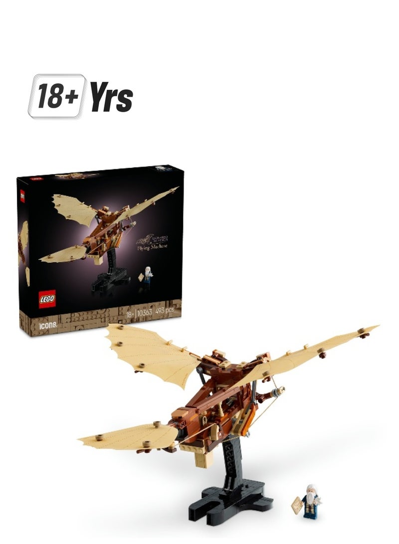 LEGO LEGO Icons Leonardo da Vinci’s Flying Machine Desk Decor 10363 Building Set (493 Pieces)  - Image 1
