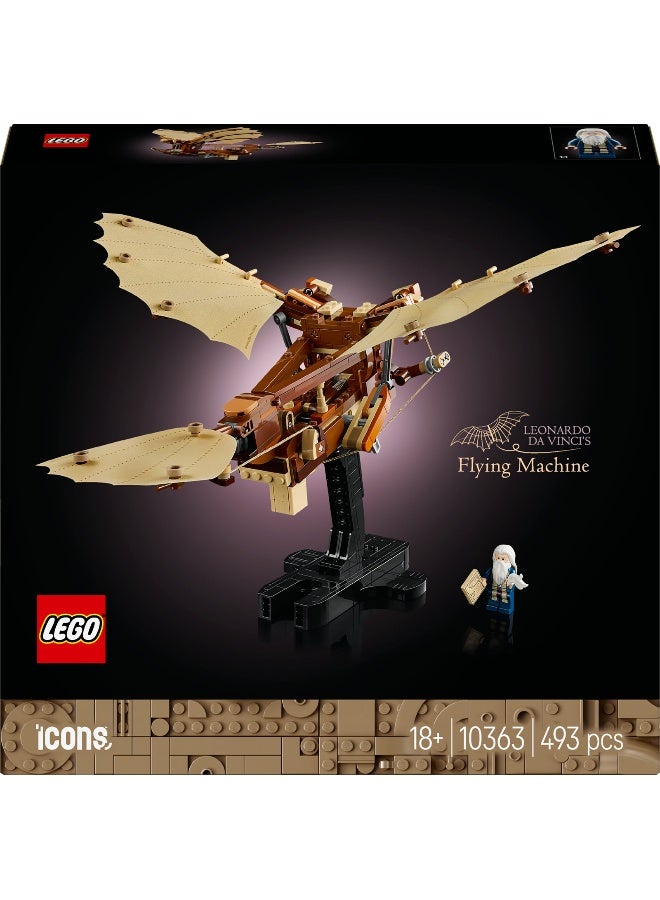 LEGO LEGO Icons Leonardo da Vinci’s Flying Machine Desk Decor 10363 Building Set (493 Pieces)  - Image 2