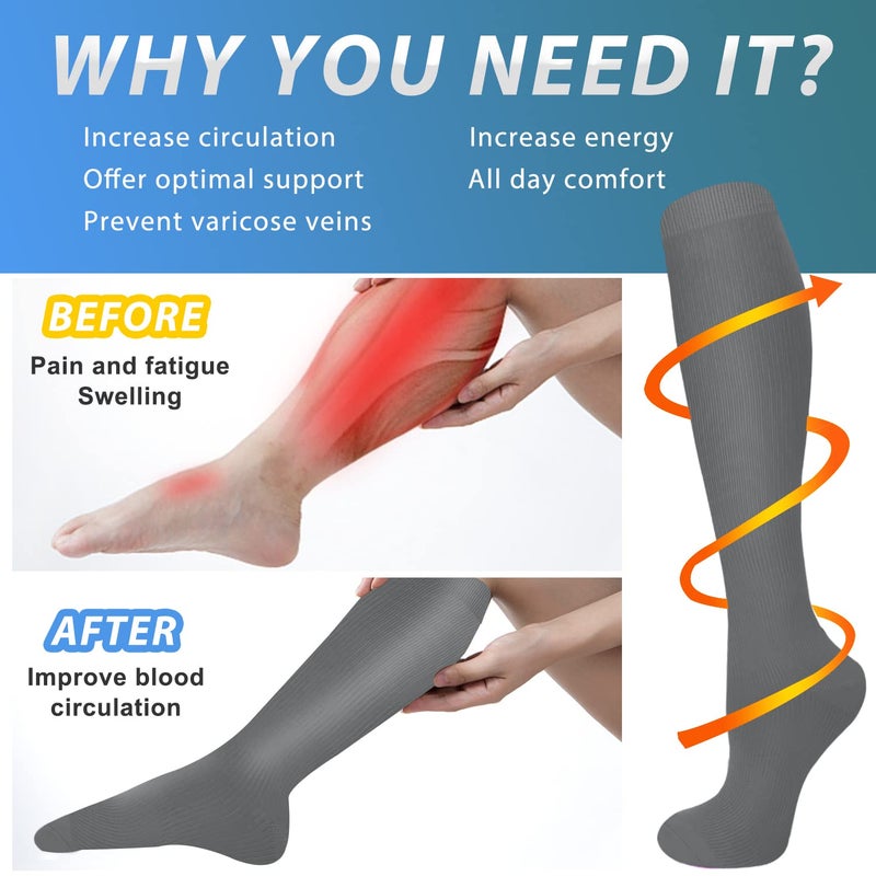 Aoliks Compression Socks for Women & Men,Support Socks for Athletic Running Nurses Hiking - Image 4