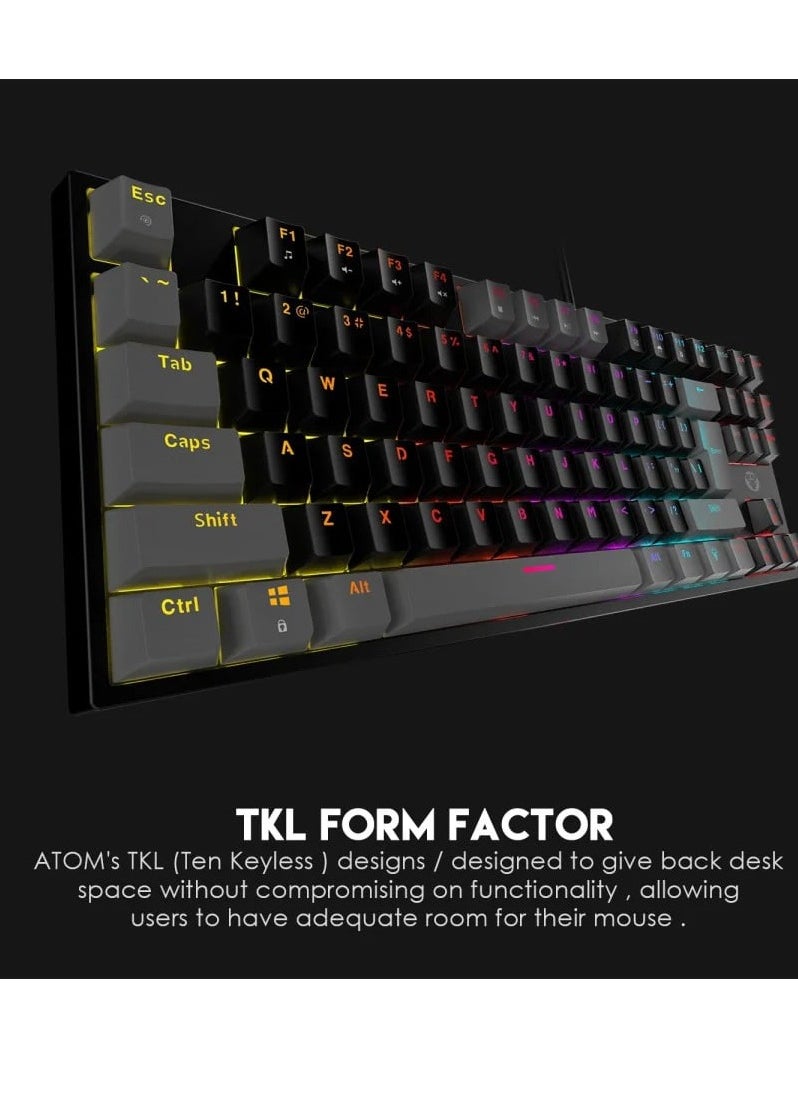 FANTECH MK876 RGB Gaming Mechanical Keyboard , Blue Switch  - Image 5