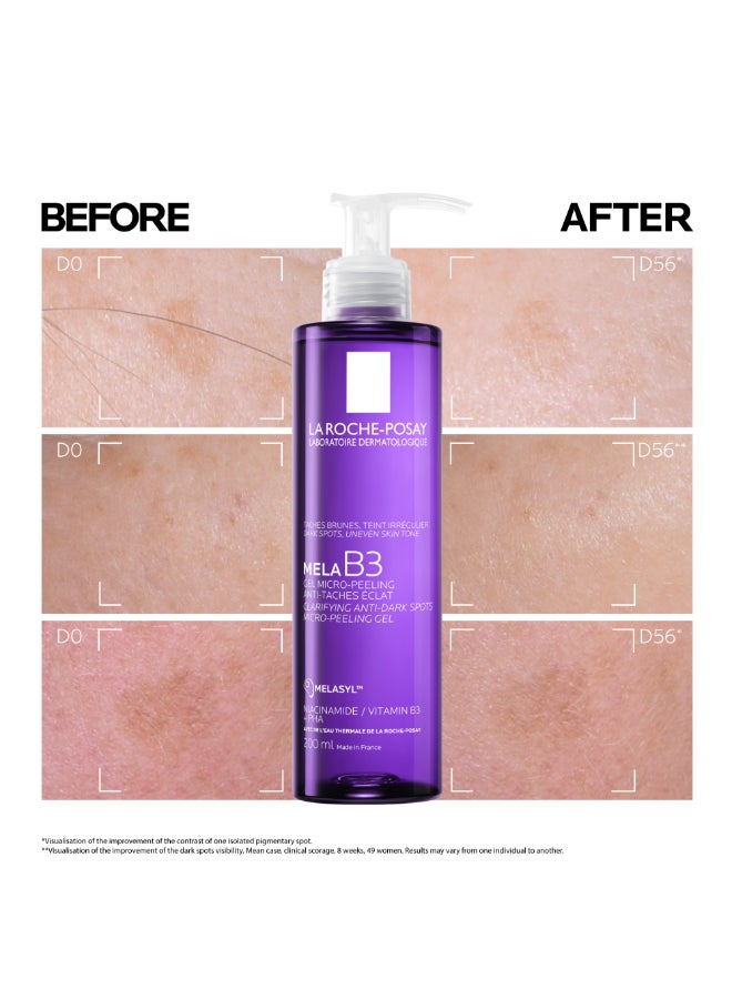 لاروش بوزيه غسول مضاد للبقع الداكنة مع نياسيناميد ميلا بي 3  200مل - Image 4
