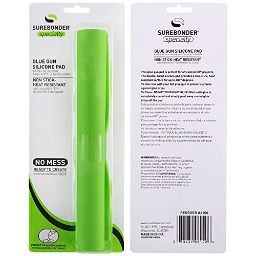 Surebonder Silicone Non-Stick Pad for Hot Glue Gun Projects, Flexible & Heat Resistant Surface For Easy Cleanup Or Use for Tracing Projects, Size: 8" x 8" (6100) - Image 3