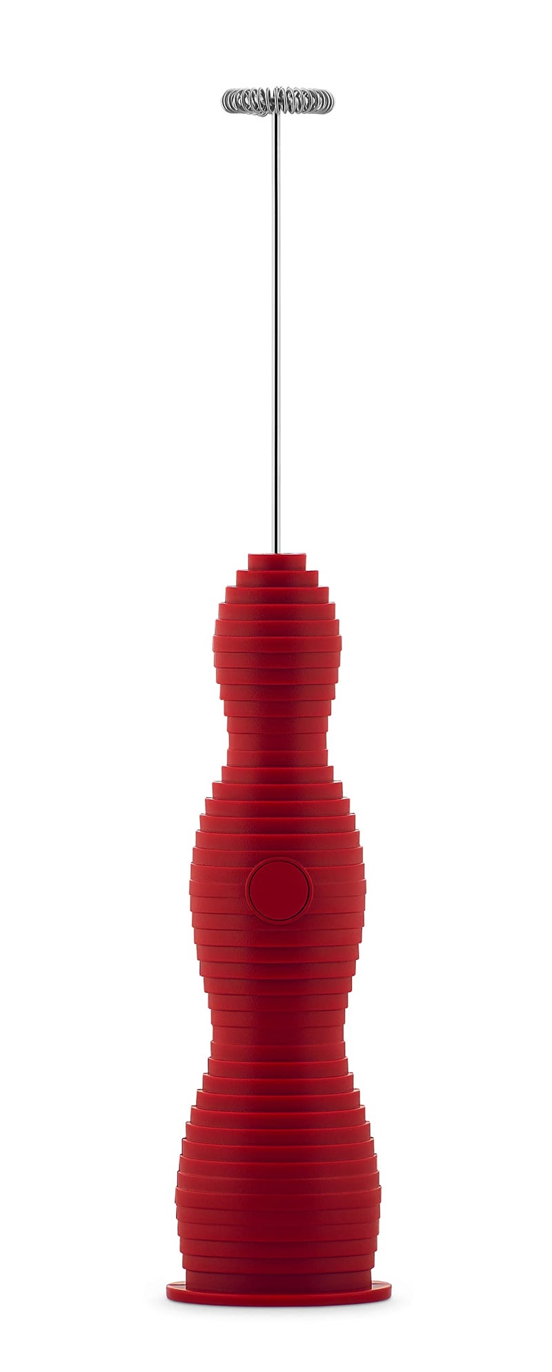 ALESSI Alessi Pulcina MDL11 R  Design Milk Frother Beater in Thermoplastic Resin Steel Whisk and Rechargeable Battery Red 