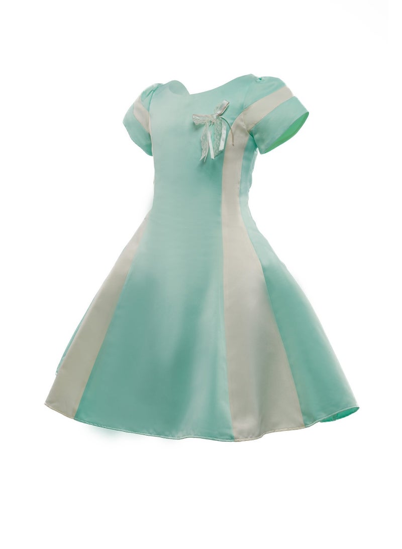 queen ELIA GREEN Girls Party Dress, from satin Princess Dress Party Wear Wedding Evening Formal Pageant Dance Gown for Birthday Kid Girls Elegant - Image 3