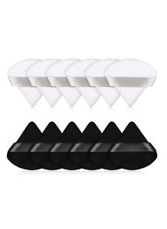 VIUAUAX 12 pcs Powder Puff Face Triangle Makeup Puff for Loose Powder Soft Body Cosmetic Foundation Sponge Mineral Powder Wet Dry Makeup Tool  - Image 1