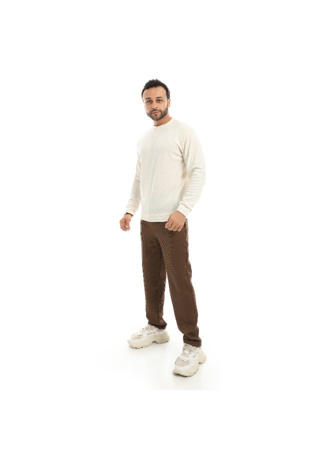 Red Circle Falafel Round Neck Pajamas & Istanbul Lycra Pants men - Image 1