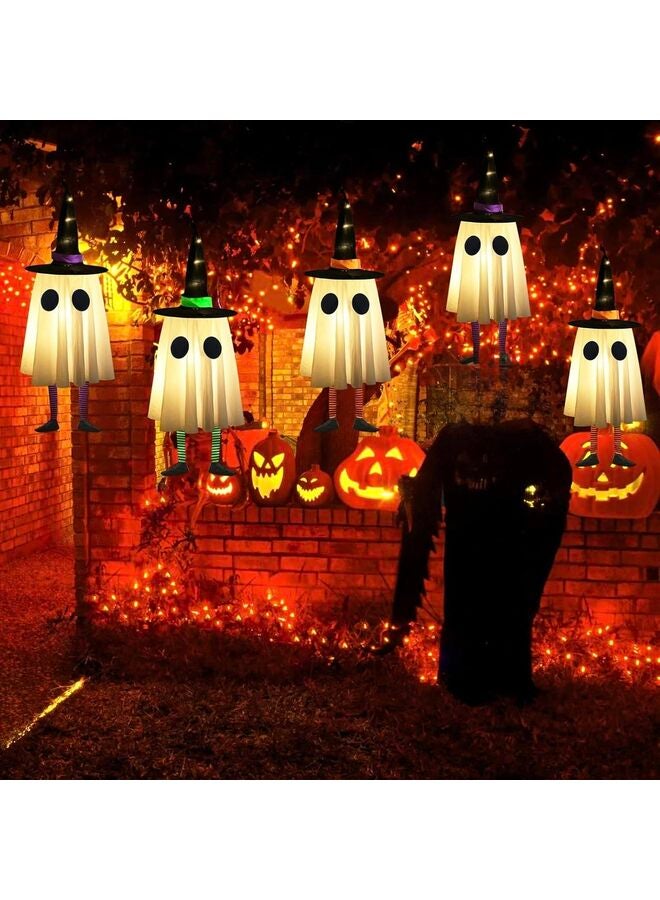 3 Packs Hanging Light Up Hooded Figure with Playful Cloak Decor, 23'' Hanging Decor with White Light for Front Yard Patio Lawn Garden Party Decoration Indoor Outdoor - Image 5