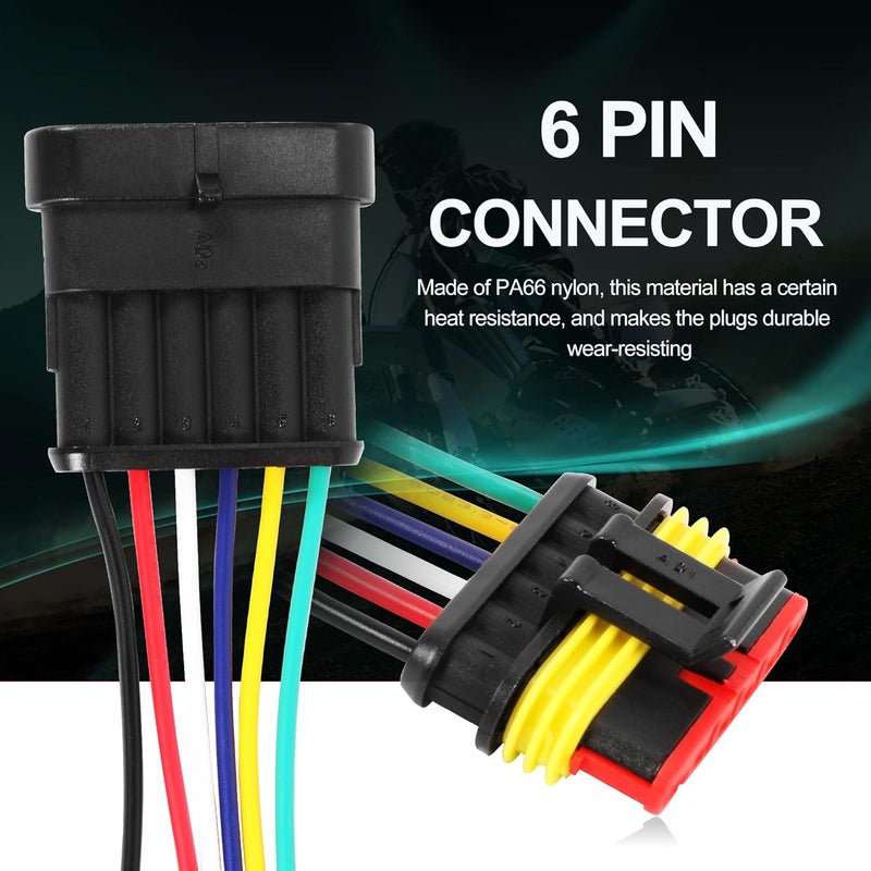 G 6 Pin Way Electrical Wire Connector Male Female Plug Socket Quick Disconnect Waterproof Plug Play for Car Truck Motorcycle Marine Boat - Image 3
