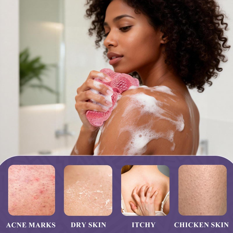 SPMKTBOZAI African Net Sponge Authentic, 3 Pieces African Exfoliating Sponge Real African Net, Shower Loofah Exfoliating Bath Sponge, Body Scrubber for Women and Men Daily Use Body Care - Image 4