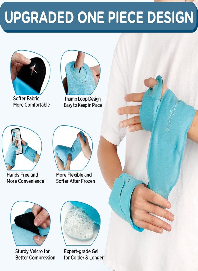 Comfytemp Wrist Ice Pack Wrap Carpal Tunnel Relief Wrist Brace, 2 Packs, FSA Eligible HSA, Gel Ice Packs for Injuries Reusable Wrap for Hand Pain, Hot Cold Compress Hand Brace, Men Women Recovery Item - Image 3