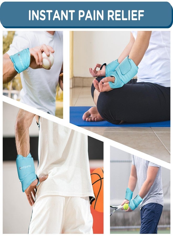 Comfytemp Wrist Ice Pack Wrap Carpal Tunnel Relief Wrist Brace, 2 Packs, FSA Eligible HSA, Gel Ice Packs for Injuries Reusable Wrap for Hand Pain, Hot Cold Compress Hand Brace, Men Women Recovery Item - Image 4