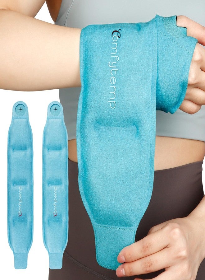 Comfytemp Wrist Ice Pack Wrap Carpal Tunnel Relief Wrist Brace, 2 Packs, FSA Eligible HSA, Gel Ice Packs for Injuries Reusable Wrap for Hand Pain, Hot Cold Compress Hand Brace, Men Women Recovery Item - Image 1