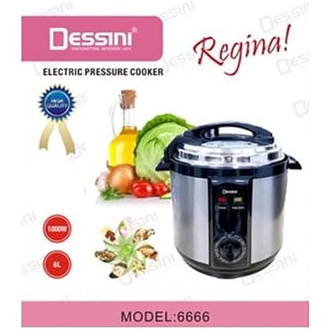 DESSINI Electric Pressure Cooker 6 L 1000 W 6666 Silver - Image 2