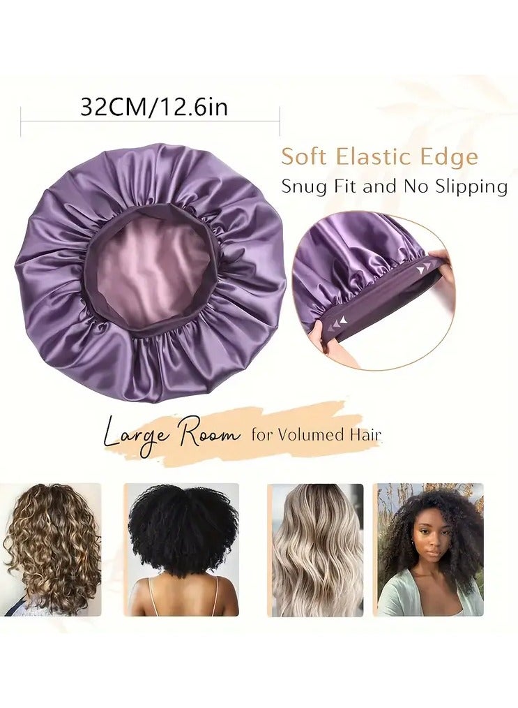 Ucanbe Satin Sleep Cap with a Wide Brim, Perfect for Everyday Use During Showers. - Image 5